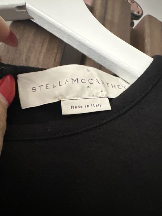 Оригинална рокля Stella McCartney черно/зелено, еластична, red carpet