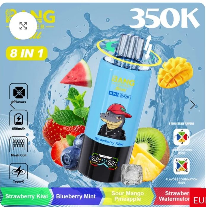 REDUS! 2 x Bang Leader Stoll 350.000 Puffs 8 in 1 Reîncărcabil