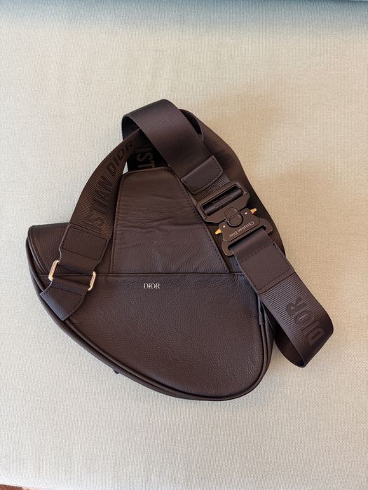 Men’s Saddle Bag - Black Grained Calfskin