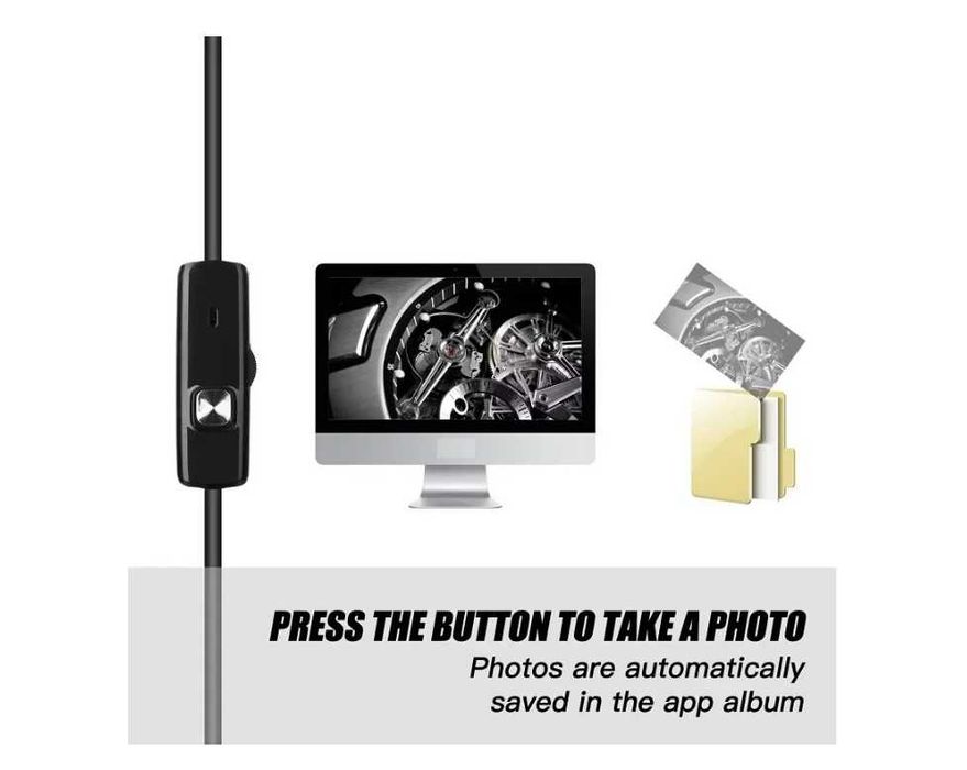 Ендоскоп камера за телефон лаптоп компютър Android с 2.5м кабел