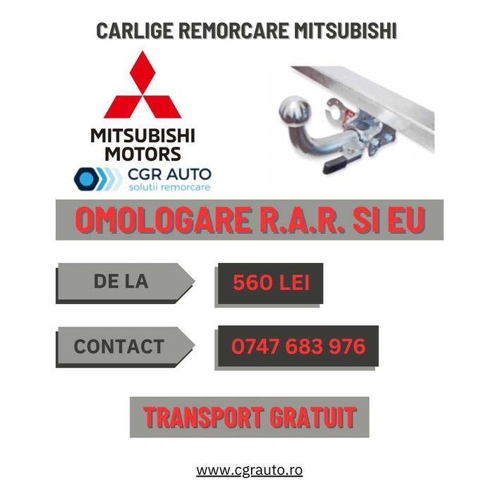 Carlige remorcare Mitsubishi siguranta si calitate premium
