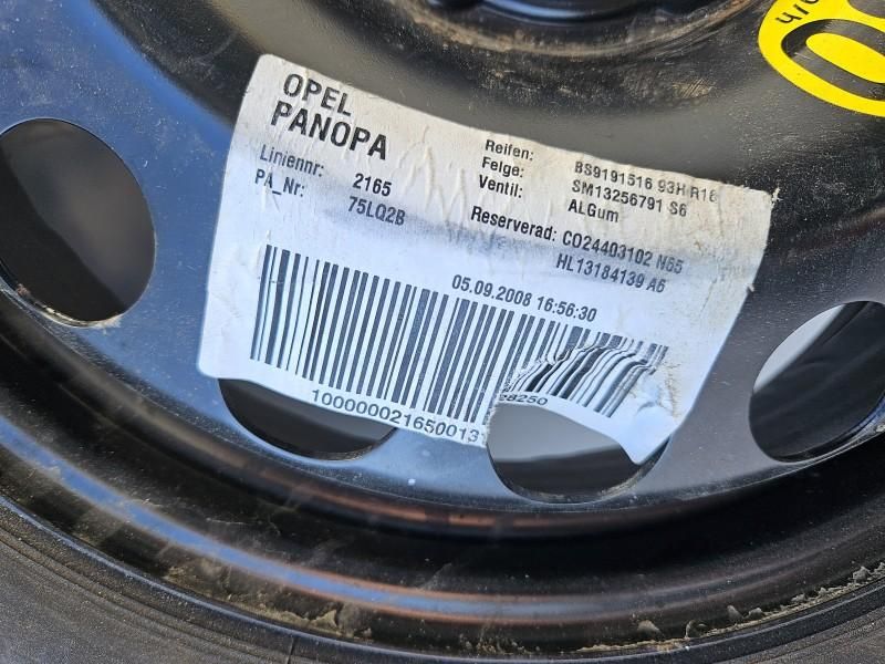 Kit pana + roata rezerva slim 5x110 T115/70 R16 Saab 9-5 YS3E