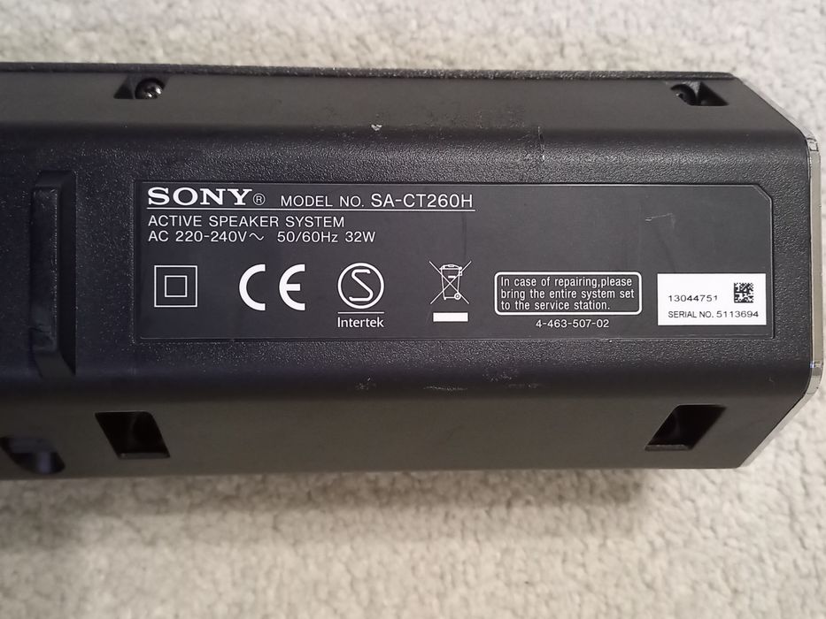 Sony SA-CT260H Boxa Bluetooth Hdmi Wireless Optical IN