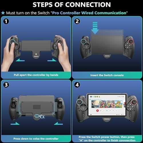 Нов Телескопичен Контролер джойстик за Switch/OLED - Турбо, Вибрации