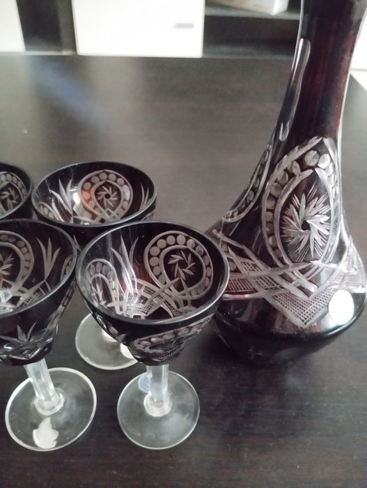 Set pahare și decantor lichior perla lux