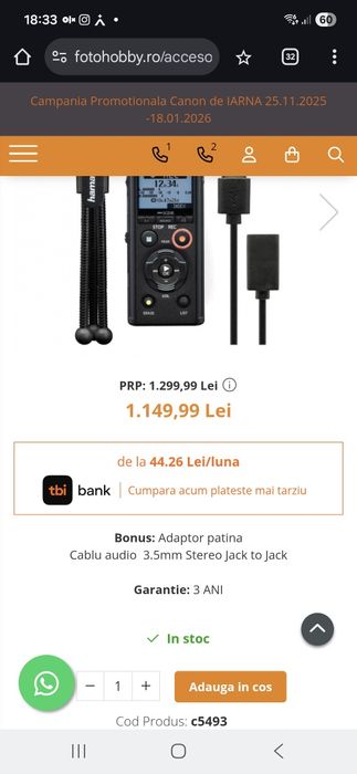 Vand reportofon Olympus LS-P4