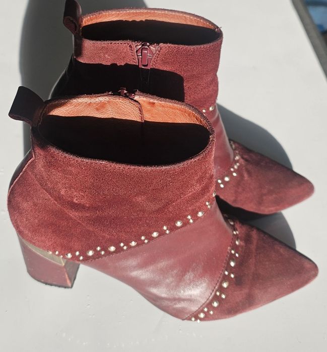 Боти естествен велур