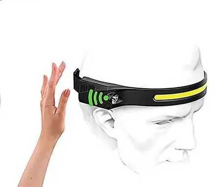 Lanternă frontală cu senzor de miscare, acumulator, NOUA. din Germania