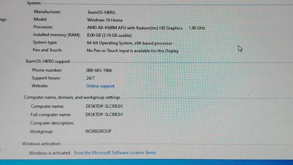 Laptop Lenovo G505S gaming, cu 8 si 1000Gb de RAM/ROM, cu win 10