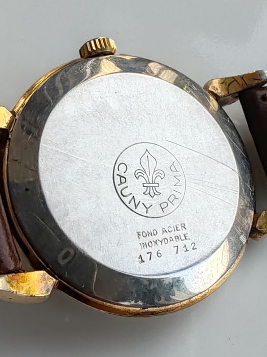 Ceas Cauny Prima Int Manuala 36,5 mm Placat cu aur