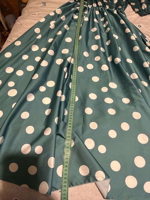 Rochie verde cu buline