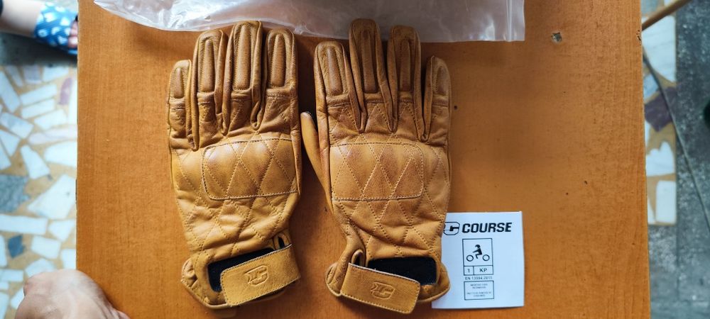 Mănuși moto piele naturala maro Brown mărime M