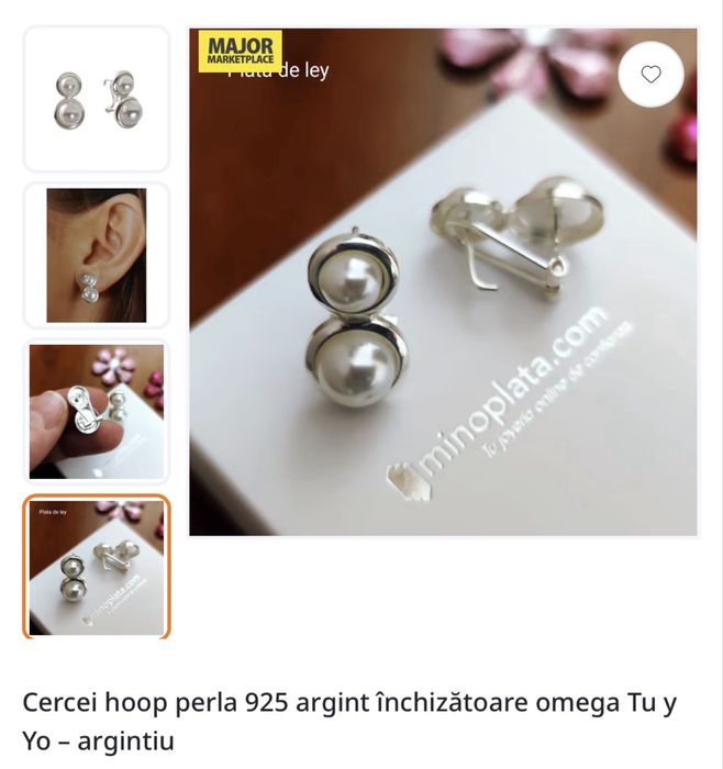 Vand cercei de argint 925 noi