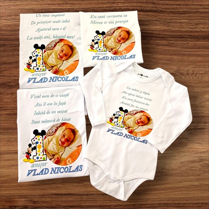 Tricori personalizate pentru aniversare 1 an