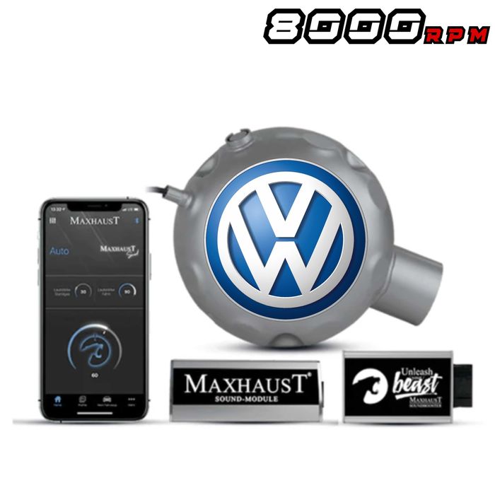 Спортен дълбок V8 звук за VW Maxhaust v3 Active Sound Seat Skoda Cupra