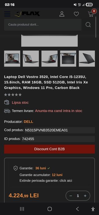 Dell Vostro 3520 i5 Gen 12
