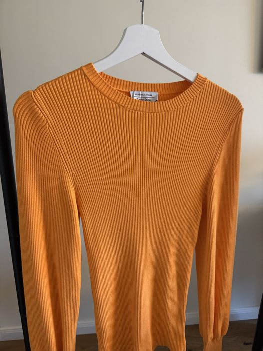 &Other stories рипсен пуловер в оранжево