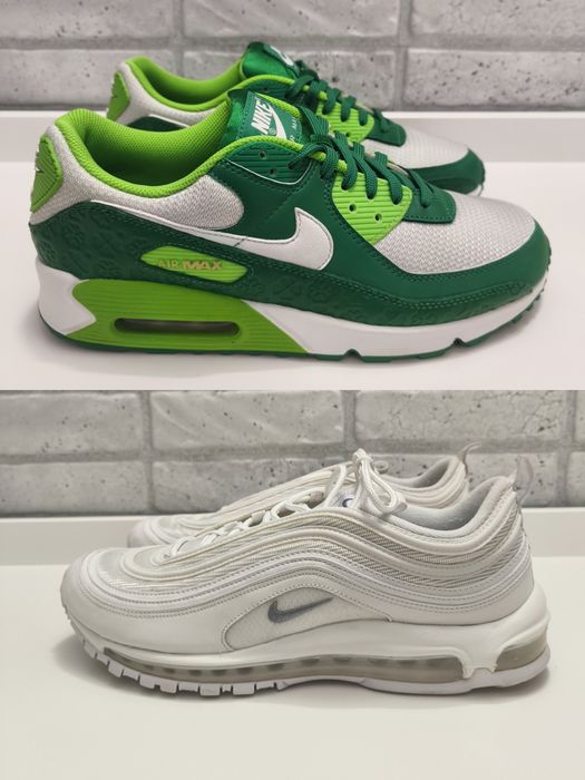 Nike Air Max 97 White 45 / Nike Air Max 90 St. Patrick 2020 Edition 44.5