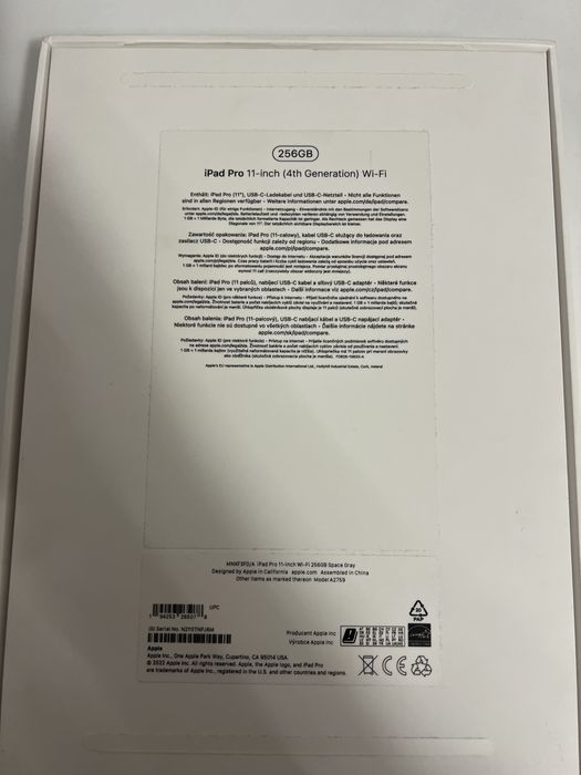 iPad Pro 11-inch 256GB Wi-Fi Space Grey