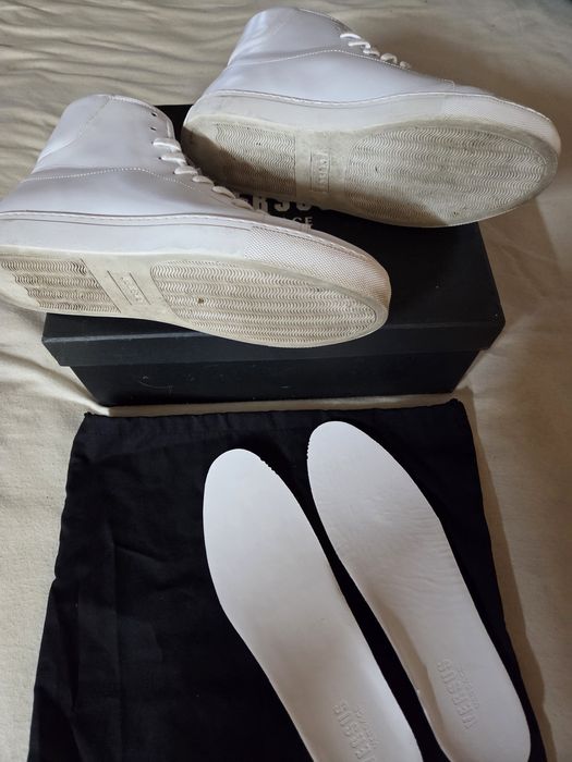 Adidasi Ghete Versus Versace Originali – Piele Alba – Ca Noi – Marimea 39 (Full Box)