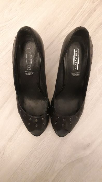 Pantofi dama piele, cu toc cui, masura 39