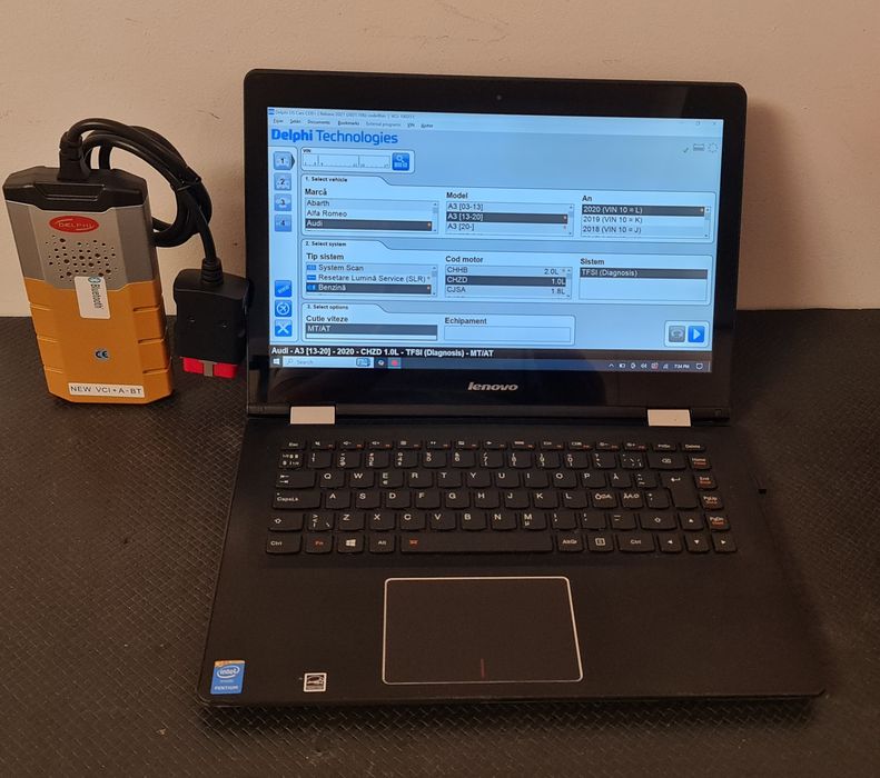 Kit diagnoza auto Laptop / Tableta Lenovo + Delphi Gold ds150e 2025