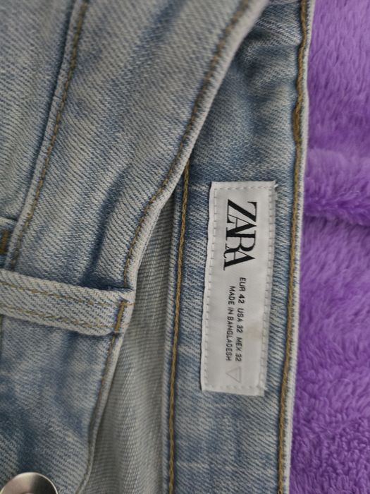 Blugi Rupti albastrii distressed skinny Zara