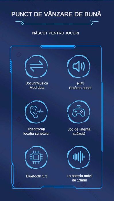 Vand casti bluetooth sp23 - Pro Blue