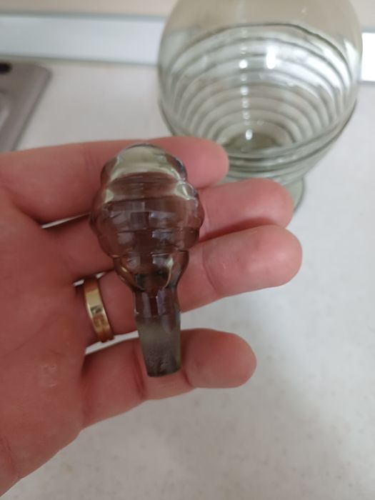 Accesoriu decorațiune înfrumusețare sticla hand made Franța  1970