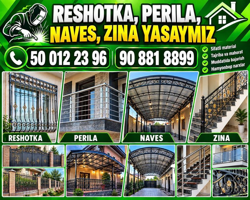 Reshotka perla naves zabor  zakasga yasaymiz