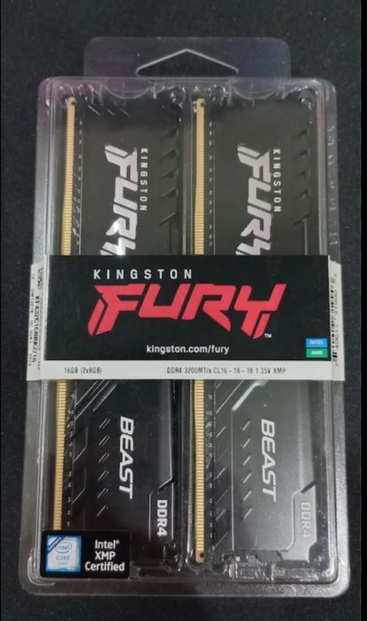 Memorie Kingston FURY Beast 16GB DDR4 3200MHz CL8 Dual Channel Kit