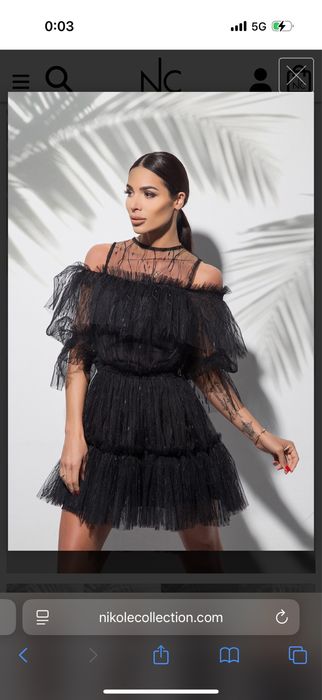 Черна рокля на Nikole collection