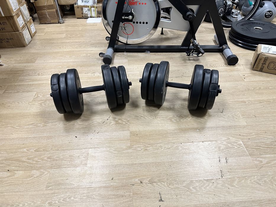 Pachet sala, Gantere reglabile 2x20 kg+Bara haltera