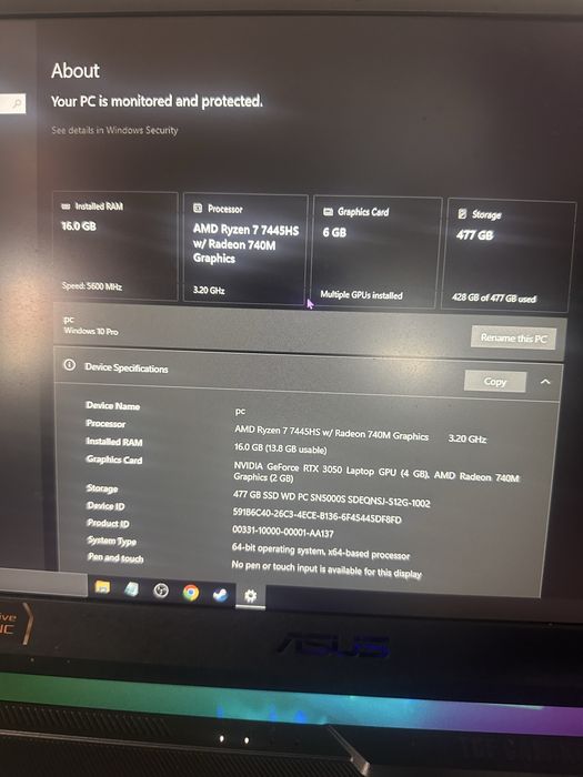 Vand laptop gaming asus tuf a15