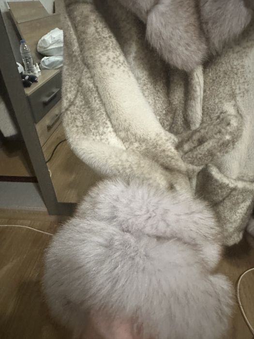 Естествен косъм палто