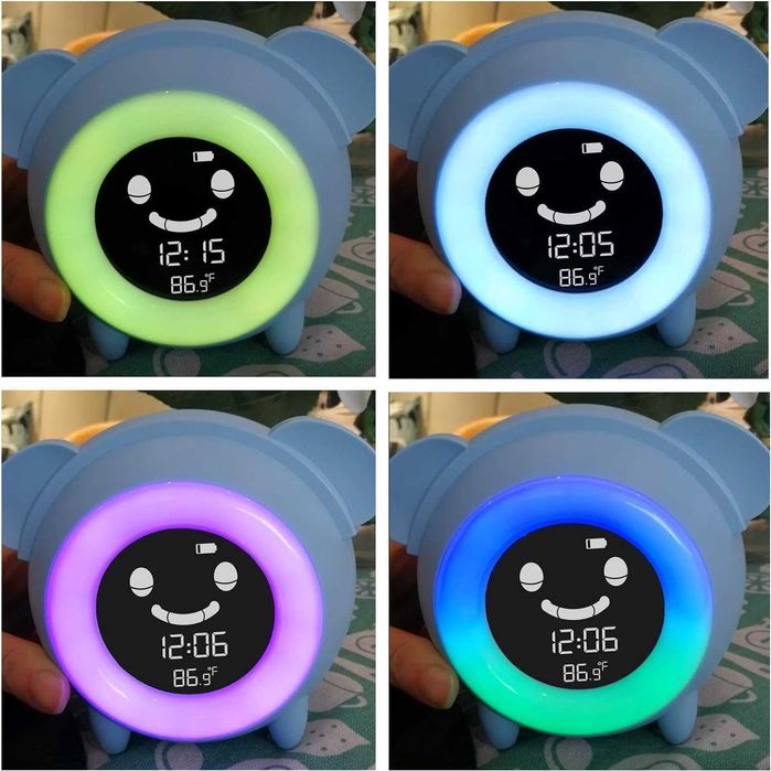 Ceas digital pentru camera copiilor, alarma, termometru, display Lcd
