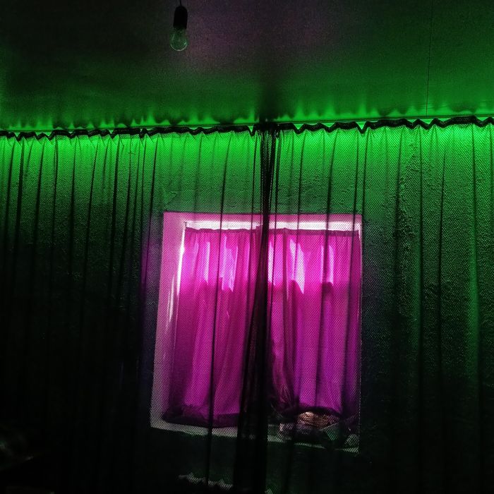 Подсветка шторы тюль