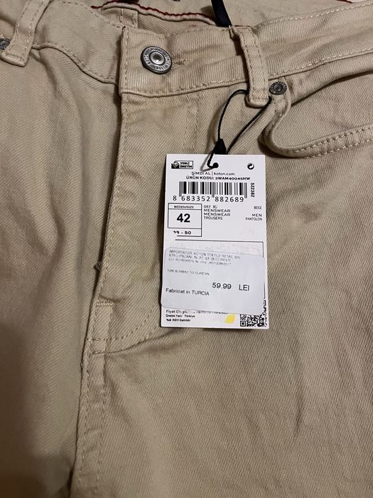 Blugi bej Koton marimea 42