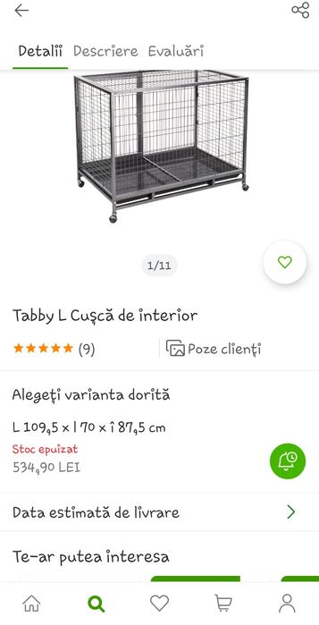 Cușcă metalica pentru caini