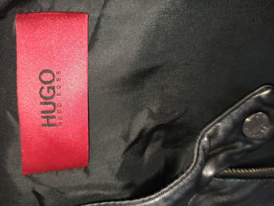 Geaca din piele naturala Hugo Boss marimea M