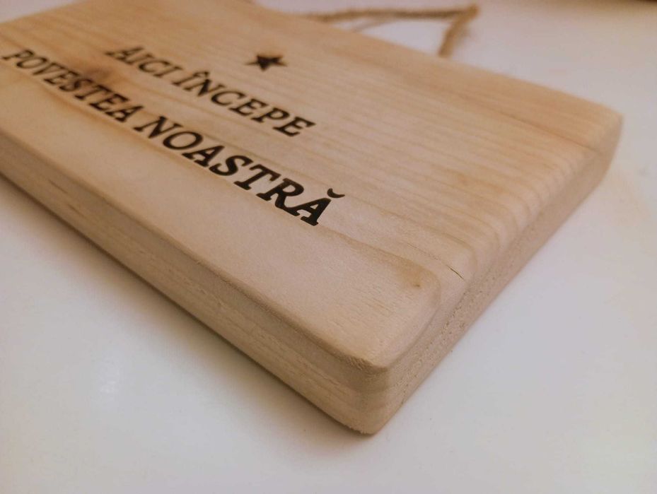 Semn usa/perete personalizat din lemn