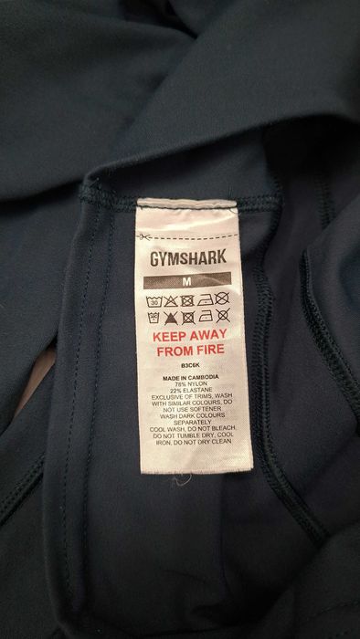Gymshark оригинален дамски клин петролен висока талия за фитнес М