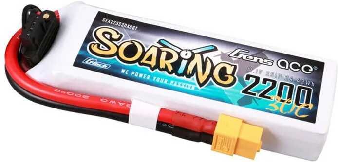 Acumulatori, RC, Gens ace G-Tech Soaring 2200mAh 11.1V 30C 3S1P Lipo ,Radiocomanda