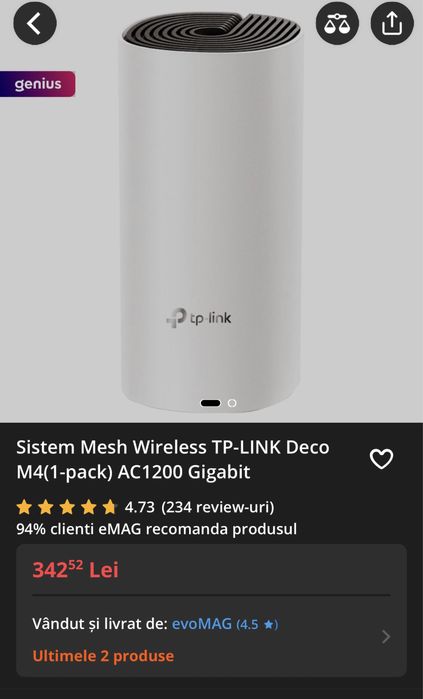 Tp-link Deco M4R home mesh Wi-Fi
