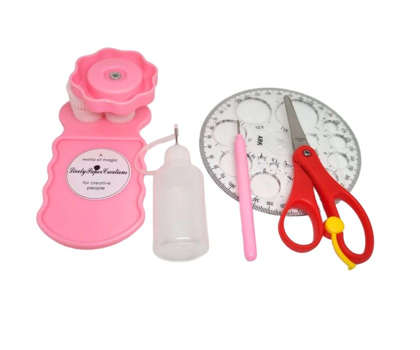 Set de artizanat quilling cu 5 unelte si 1600 fasii de hartie