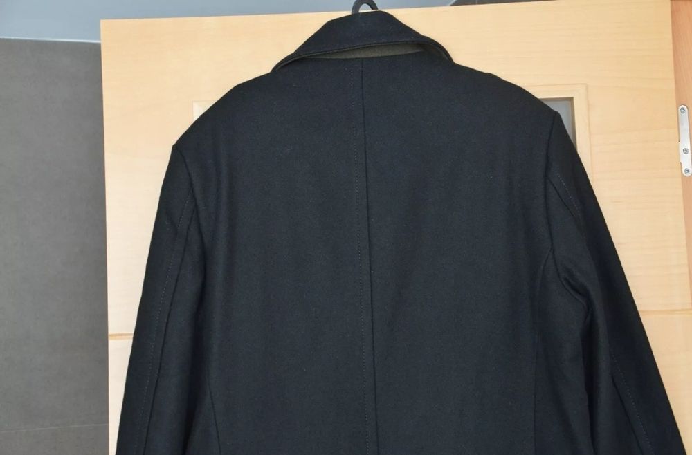 Palton lână Zara,military,army nasturi metalici! Negru XL,Impecabil