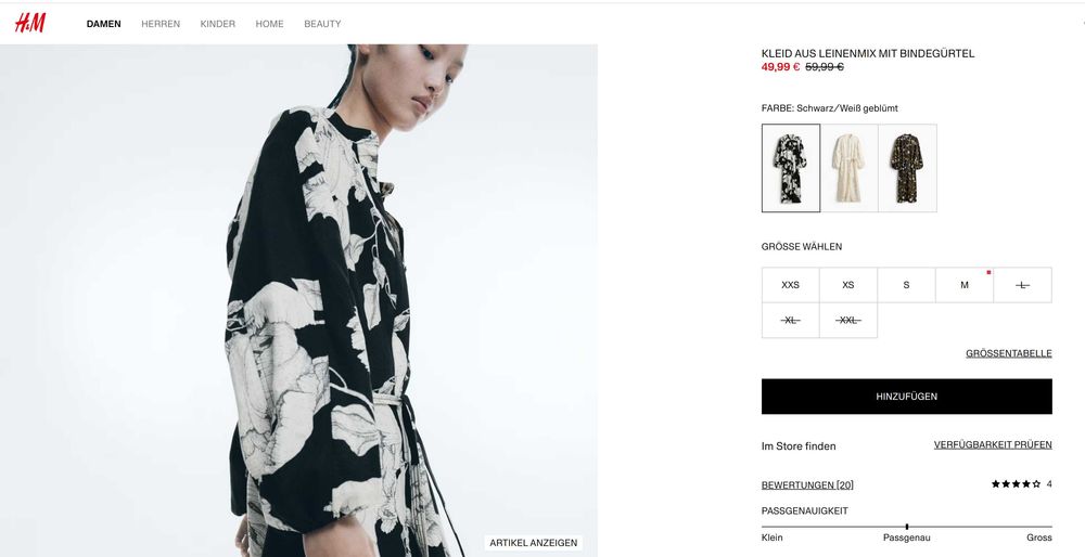 Новые платья лен/вискоза H&M, размер XXL (58//64)