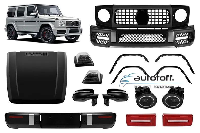 Body kit compatibil Mercedes G-Class W463 (08-17) Conversie la G63 W464 2018+