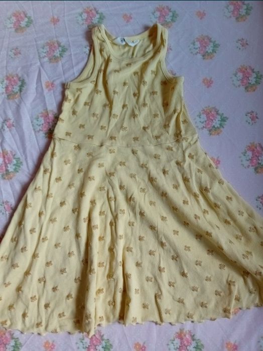 set lot 2 rochite 110 116 4 5 6 ani rochie fetita fata vara h&m