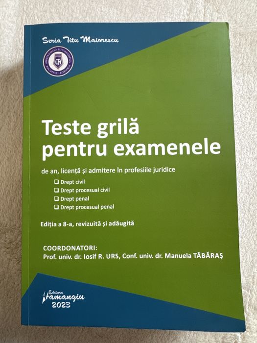 Teste grila pentru examenele de an juridice